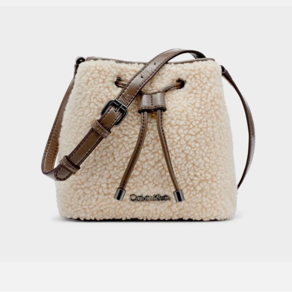 Calvin Klein Astatine Sherpa Mini Bucket Bag